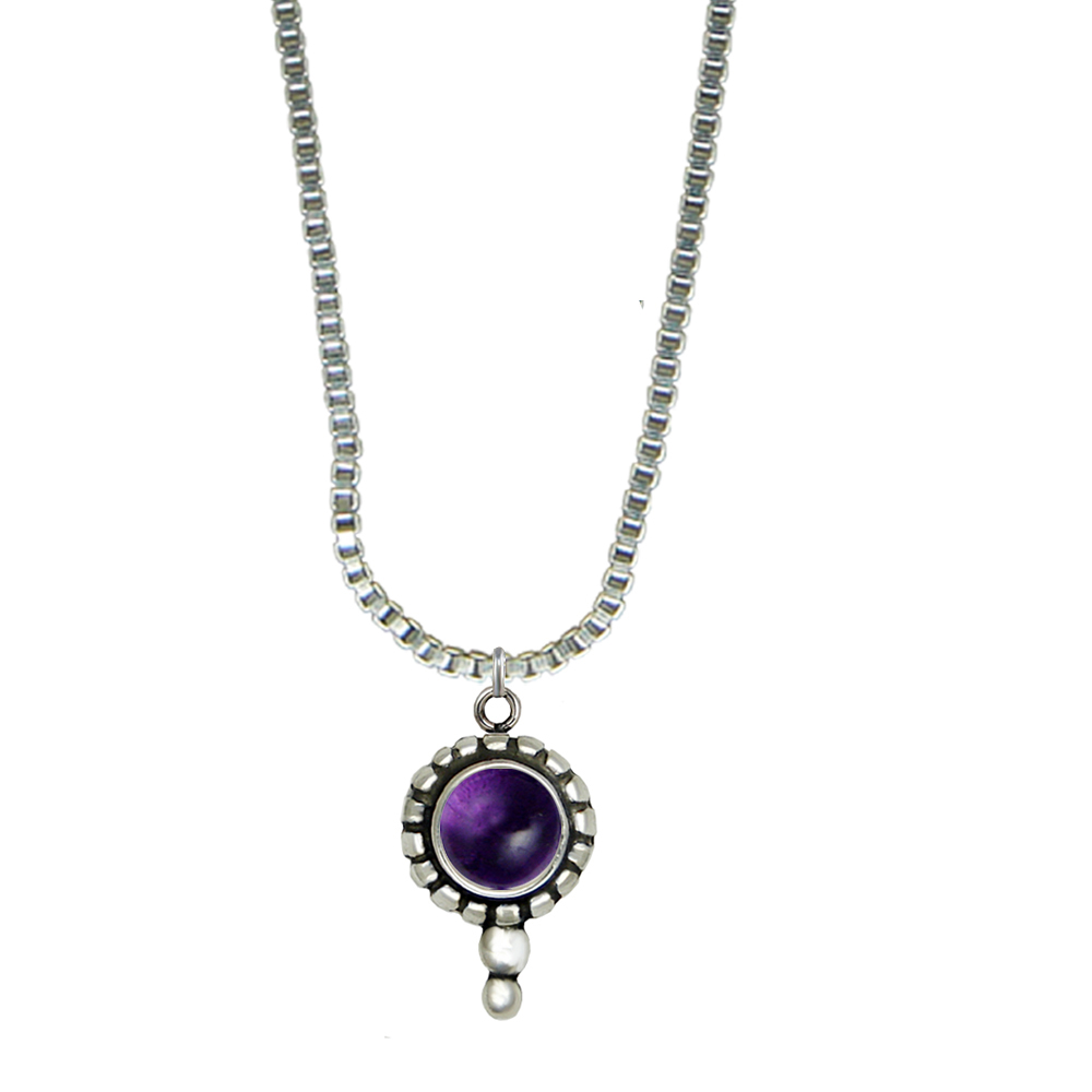 Sterling Silver Little Amethyst Pendant Necklace